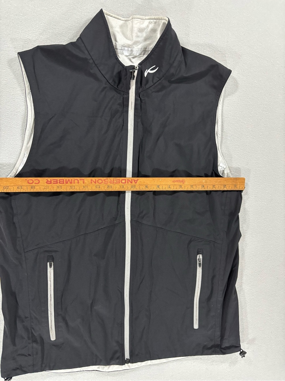 Kjus Gemini Men's Black reversible Vest - Performance Golf Layer L - Picture 4 of 10